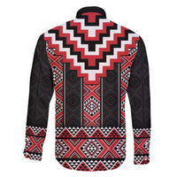 Red Taniko Aotearoa Family Matching Mermaid Dress and Hawaiian Shirt Niho Taniwha Mix Poutama LT14 - Polynesian Pride