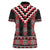 Red Taniko Aotearoa Women Polo Shirt Niho Taniwha Mix Poutama LT14