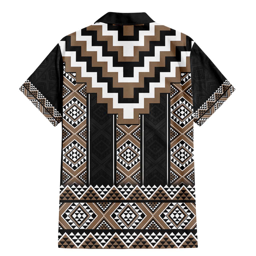 Brown Taniko Aotearoa Family Matching Mermaid Dress and Hawaiian Shirt Niho Taniwha Mix Poutama LT14 - Polynesian Pride
