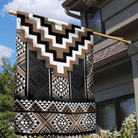 Brown Taniko Aotearoa Garden Flag Niho Taniwha Mix Poutama LT14