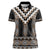 Brown Taniko Aotearoa Women Polo Shirt Niho Taniwha Mix Poutama LT14