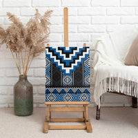 Blue Taniko Aotearoa Canvas Wall Art Niho Taniwha Mix Poutama LT14