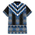 Blue Taniko Aotearoa Family Matching Off The Shoulder Long Sleeve Dress and Hawaiian Shirt Niho Taniwha Mix Poutama LT14