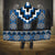Blue Taniko Aotearoa Hooded Blanket Niho Taniwha Mix Poutama LT14