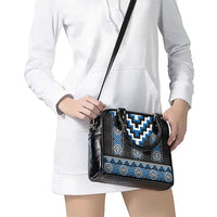 Blue Taniko Aotearoa Shoulder Handbag Niho Taniwha Mix Poutama LT14