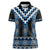 Blue Taniko Aotearoa Women Polo Shirt Niho Taniwha Mix Poutama LT14