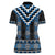 Blue Taniko Aotearoa Women Polo Shirt Niho Taniwha Mix Poutama LT14