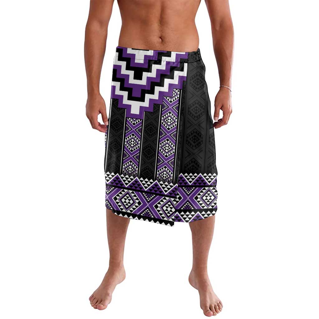 Purple Taniko Pattern Aotearoa Lavalava Niho Taniwha Mix Poutama LT14 Purple - Polynesian Pride