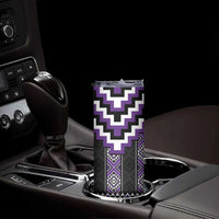 Purple Taniko Pattern Aotearoa Skinny Tumbler Niho Taniwha Mix Poutama LT14