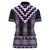 Purple Taniko Pattern Aotearoa Women Polo Shirt Niho Taniwha Mix Poutama LT14