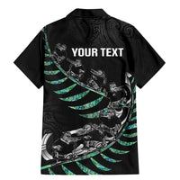 Custom New Zealand Silver Fern Rugby Family Matching Mermaid Dress and Hawaiian Shirt Aotearoa Kiwi Maori Pattern LT14 - Polynesian Pride