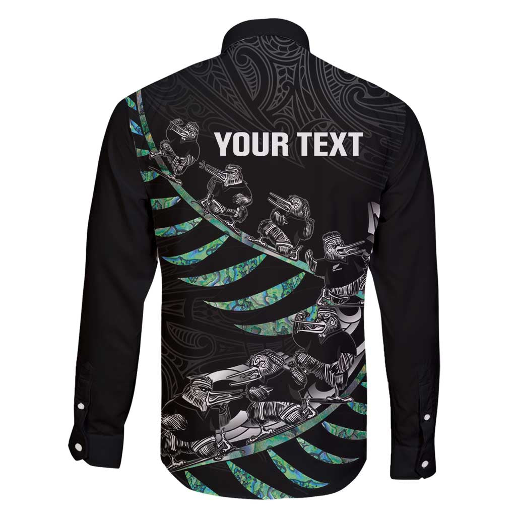Custom New Zealand Silver Fern Rugby Family Matching Off Shoulder Maxi Dress and Hawaiian Shirt Aotearoa Kiwi Maori Pattern LT14 - Polynesian Pride
