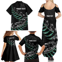 Custom New Zealand Silver Fern Rugby Family Matching Summer Maxi Dress and Hawaiian Shirt Aotearoa Kiwi Maori Pattern LT14 - Polynesian Pride