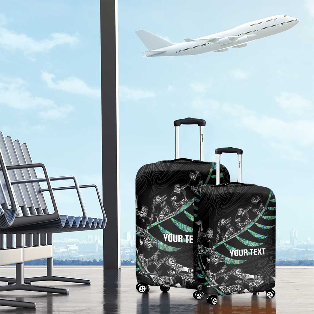 Custom New Zealand Silver Fern Rugby Luggage Cover Aotearoa Kiwi Maori Pattern LT14