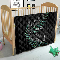 Custom New Zealand Silver Fern Rugby Quilt Aotearoa Kiwi Maori Pattern LT14 - Polynesian Pride