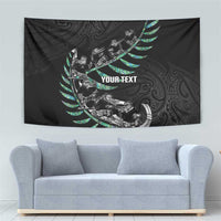 Custom New Zealand Silver Fern Rugby Tapestry Aotearoa Kiwi Maori Pattern LT14 - Polynesian Pride