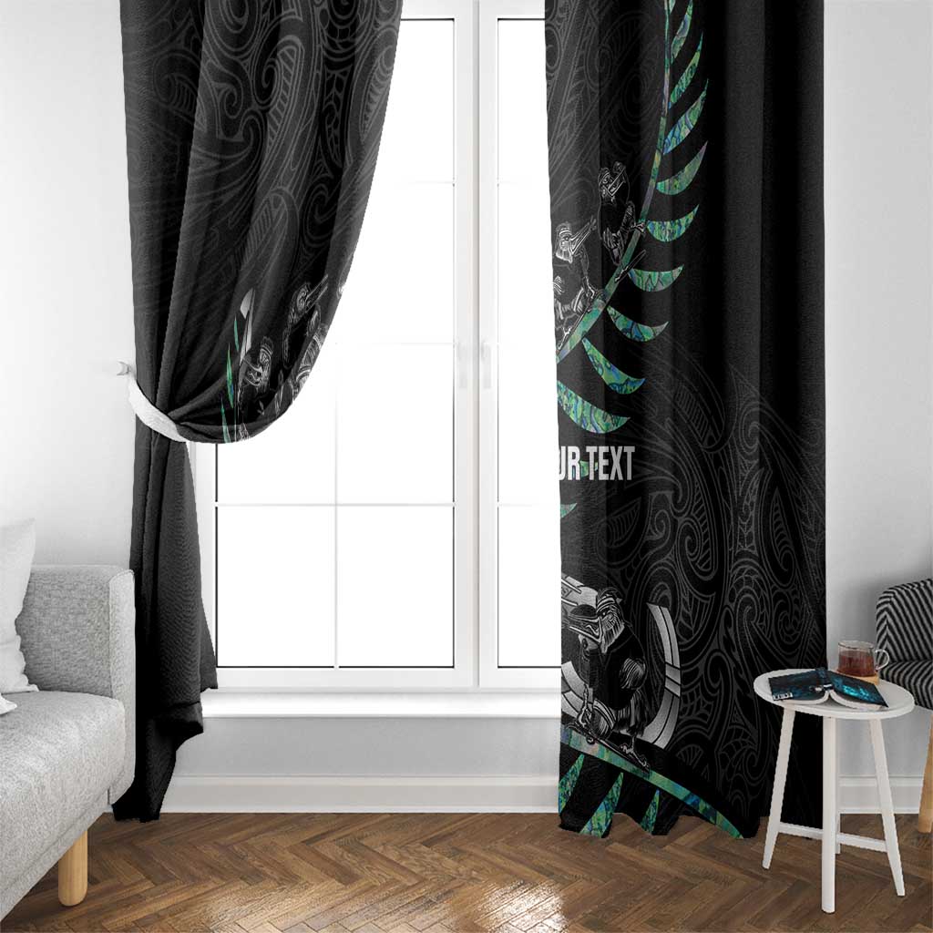 Custom New Zealand Silver Fern Rugby Window Curtain Aotearoa Kiwi Maori Pattern LT14