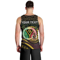 Personalised Vanuatu Men Tank Top Yumi 45th Hapi Independens Dei - Black Version LT14