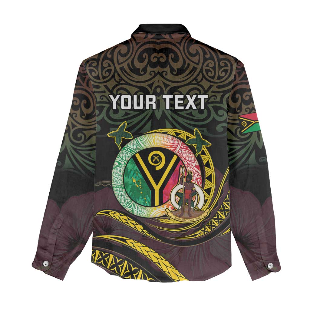 Personalised Vanuatu Women Casual Shirt Yumi 45th Hapi Independens Dei - Black Version LT14