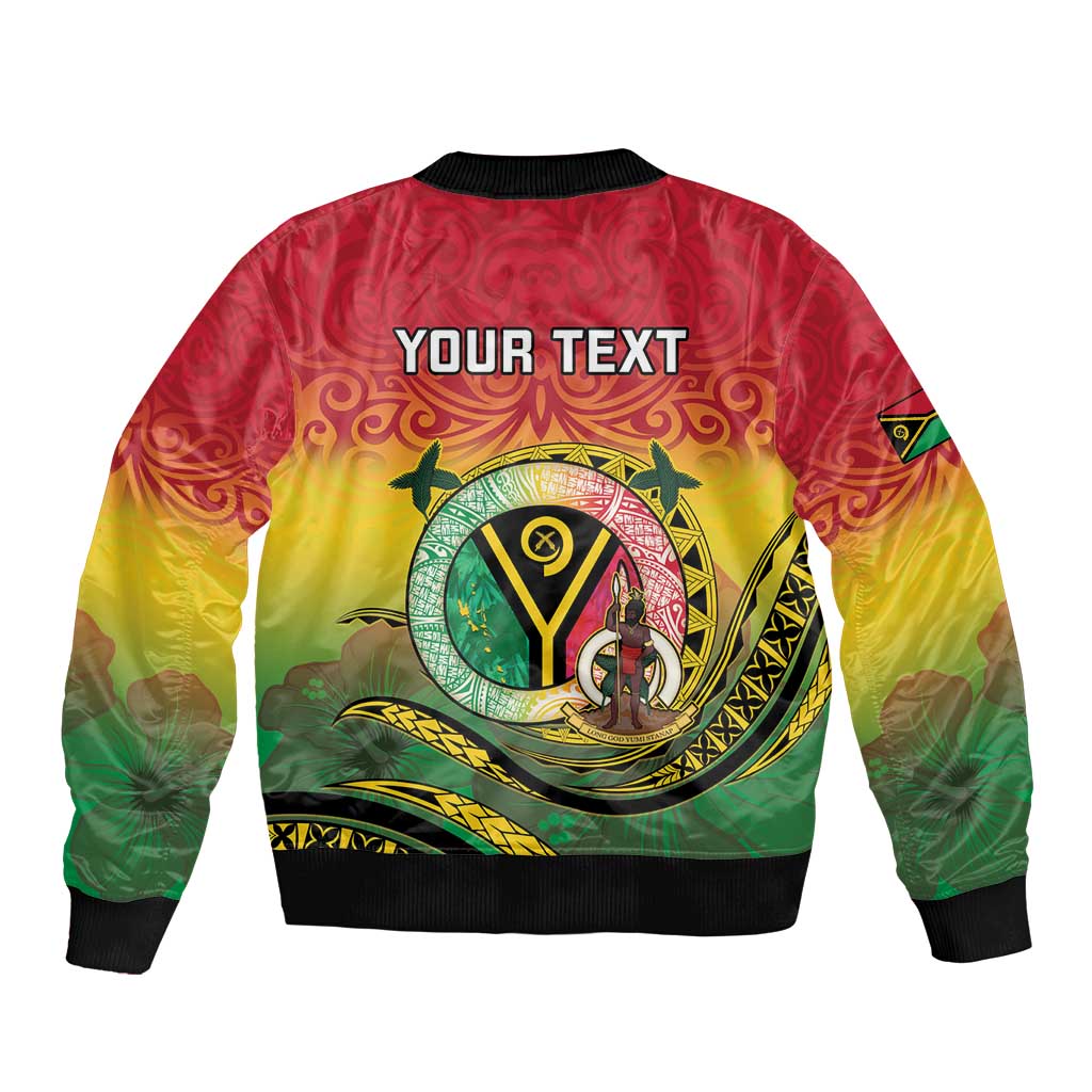 Personalised Vanuatu Bomber Jacket Yumi 45th Hapi Independens Dei - Reggae Version LT14