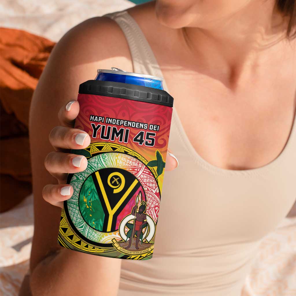 Vanuatu 4 in 1 Can Cooler Tumbler Yumi 45th Hapi Independens Dei - Reggae Version LT14