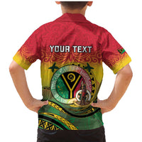 Personalised Vanuatu Family Matching Mermaid Dress and Hawaiian Shirt Yumi 45th Hapi Independens Dei - Reggae Version LT14