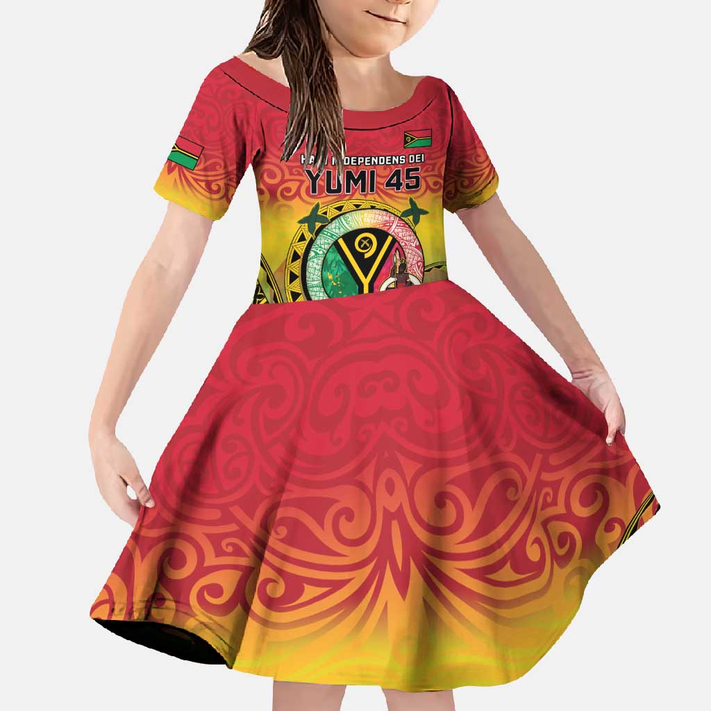 Personalised Vanuatu Family Matching Tank Maxi Dress and Hawaiian Shirt Yumi 45th Hapi Independens Dei - Reggae Version LT14