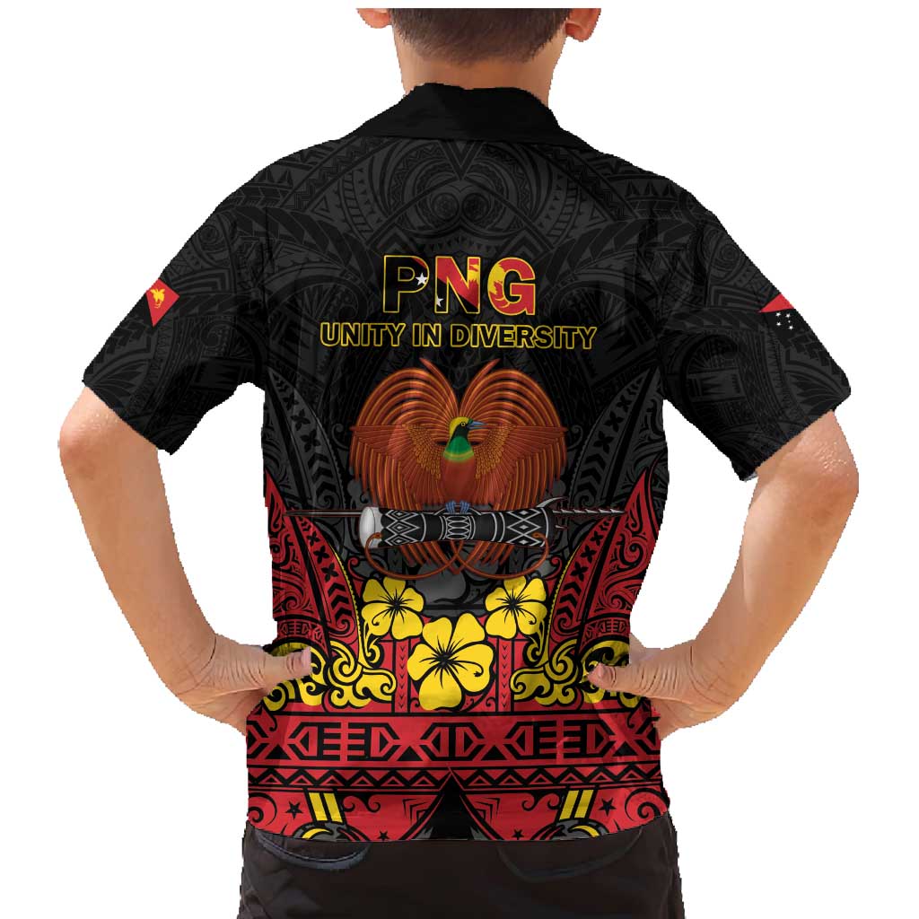 Papua New Guinea Independence Day Family Matching Mermaid Dress and Hawaiian Shirt PNG Bird of Paradise 50th Anniversary LT14 - Polynesian Pride
