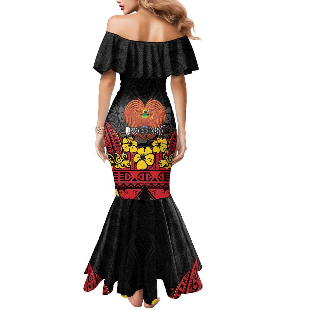 Papua New Guinea Independence Day Family Matching Mermaid Dress and Hawaiian Shirt PNG Bird of Paradise 50th Anniversary LT14 - Polynesian Pride