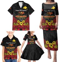 Papua New Guinea Independence Day Family Matching Puletasi and Hawaiian Shirt PNG Bird of Paradise 50th Anniversary LT14 - Polynesian Pride