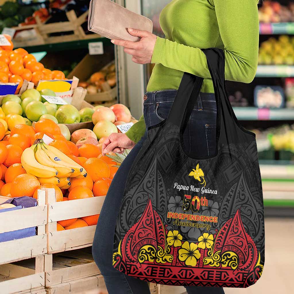 Papua New Guinea Independence Day Grocery Bag PNG Bird of Paradise 50th Anniversary LT14