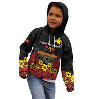 Papua New Guinea Independence Day Kid Hoodie PNG Bird of Paradise 50th Anniversary LT14 - Polynesian Pride