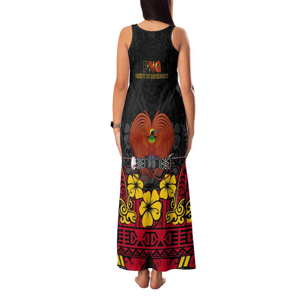 Papua New Guinea Independence Day Tank Maxi Dress PNG Bird of Paradise 50th Anniversary LT14 - Polynesian Pride