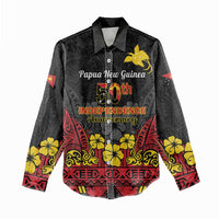 Papua New Guinea Independence Day Women Casual Shirt PNG Bird of Paradise 50th Anniversary LT14 - Polynesian Pride