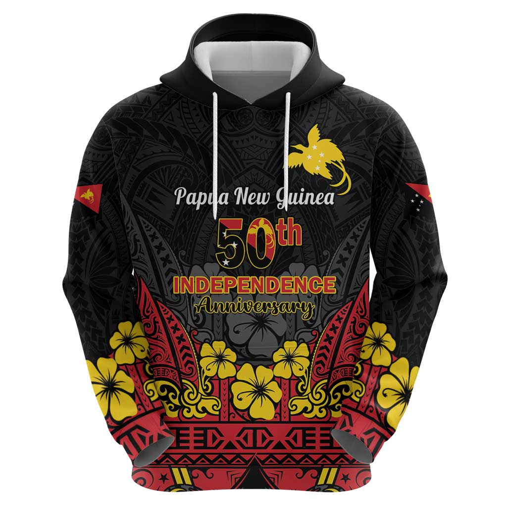 Papua New Guinea Independence Day Zip Hoodie PNG Bird of Paradise 50th Anniversary LT14 - Polynesian Pride