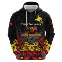 Papua New Guinea Independence Day Zip Hoodie PNG Bird of Paradise 50th Anniversary LT14 - Polynesian Pride