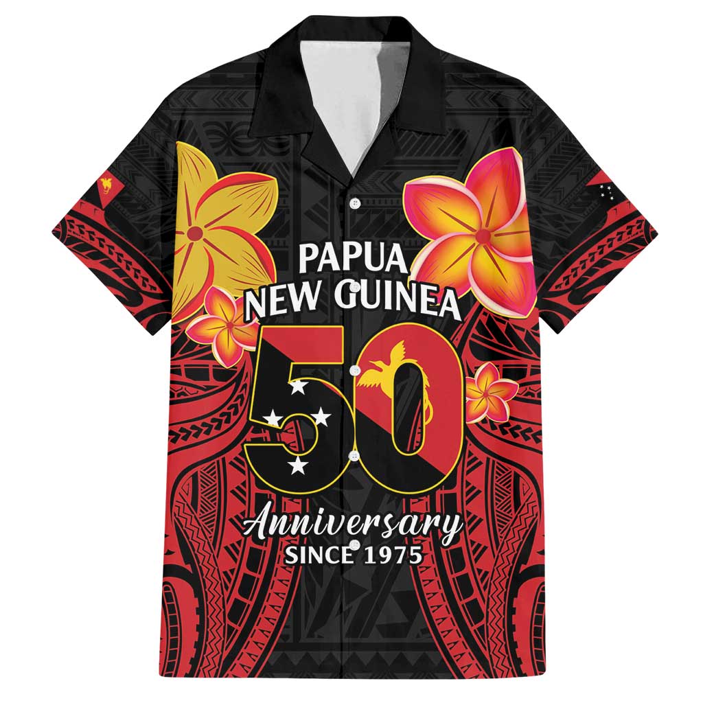 Papua New Guinea Independence Day Family Matching Long Sleeve Bodycon Dress and Hawaiian Shirt PNG Since 1975 LT14 Dad's Shirt - Short Sleeve Black - Polynesian Pride