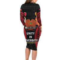 Papua New Guinea Independence Day Family Matching Long Sleeve Bodycon Dress and Hawaiian Shirt PNG Since 1975 LT14 - Polynesian Pride