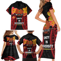 Papua New Guinea Independence Day Family Matching Short Sleeve Bodycon Dress and Hawaiian Shirt PNG Since 1975 LT14 - Polynesian Pride
