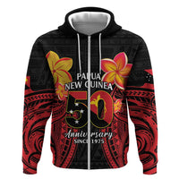Papua New Guinea Independence Day Hoodie PNG Since 1975 LT14 Zip Hoodie Black - Polynesian Pride