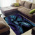 Polynesia Sea Turtle Day Area Rug Tribal Honu Plumeria Polynesian Pattern