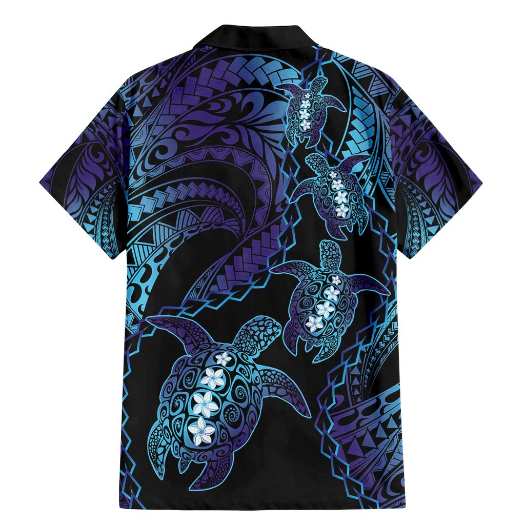 Polynesia Sea Turtle Day Family Matching Mermaid Dress and Hawaiian Shirt Tribal Honu Plumeria Polynesian Pattern LT14 - Polynesian Pride