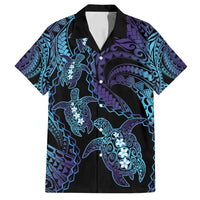 Polynesia Sea Turtle Day Family Matching Off Shoulder Maxi Dress and Hawaiian Shirt Tribal Honu Plumeria Polynesian Pattern