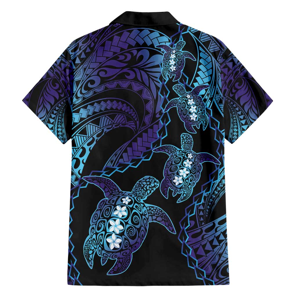 Polynesia Sea Turtle Day Family Matching Off Shoulder Maxi Dress and Hawaiian Shirt Tribal Honu Plumeria Polynesian Pattern