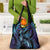 Polynesia Sea Turtle Day Grocery Bag Tribal Honu Plumeria Polynesian Pattern