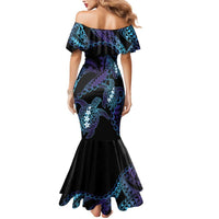 Polynesia Sea Turtle Day Mermaid Dress Tribal Honu Plumeria Polynesian Pattern