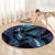 Polynesia Sea Turtle Day Round Carpet Tribal Honu Plumeria Polynesian Pattern
