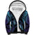 Polynesia Sea Turtle Day Sherpa Hoodie Tribal Honu Plumeria Polynesian Pattern