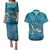 World Sea Turtle Day Polynesia Couples Matching Puletasi and Hawaiian Shirt Go With The Flow