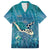 World Sea Turtle Day Polynesia Family Matching Off The Shoulder Long Sleeve Dress and Hawaiian Shirt Go With The Flow